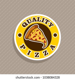 Pizza logo vector illustration