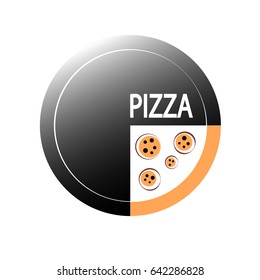 Pizza logo. Vector illustration. 