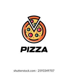 Pizza Logo Vector illustration. Pizza logo design template.