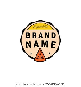 pizza logo vector illustration. pizza editable logo template