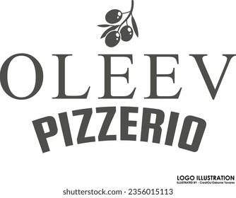 Icono De Ilustración Del Vector Con Logotipo Pizza