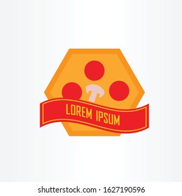 pizza logo vector illustration. pizza symbol icon. restaurant logo.