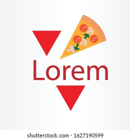 pizza logo vector illustration. pizza symbol icon. restaurant logo.
