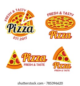 Pizza Logo Vector Set