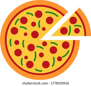 Pizza logo vector with a simple design