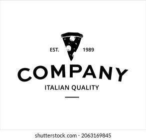 Pizza logo with vintage style