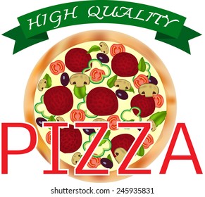 Pizza Logo,icon,menu design.