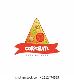 pizza logos, banners, posters, logos for fast food restaurants.
