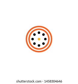 Pizza logotype, icon, vector illustration
