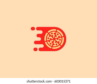 Pizza logotype. Pizzeria vector logo design. Delivery fast food creative modern sign symbol icon.