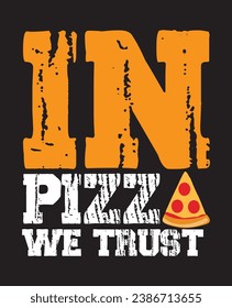 " Pizza lovers " Typography T-shirt design quote on black background, Lettering for clothing ready to print, Cool modern T-shirt typography, banner, poster, vector