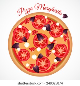 Pizza Margherita. Vector design