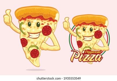 Pizza mascot design for pizza vendor