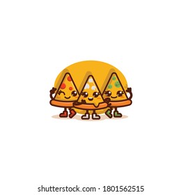 pizza mascot logo cartoon character, funny logo