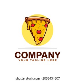 pizza with melted cheese logo