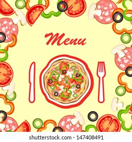 Pizza menu