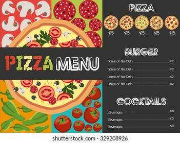 Pizza menu