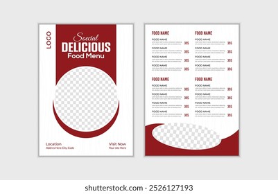 Vorlage für Pizzakartendesign für Ihr Restaurant