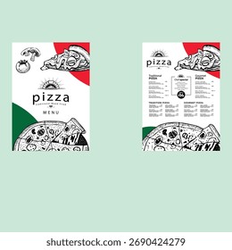 Diseño de Plantilla de póster de flyer de menú de pizza