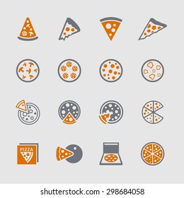 Pizza menu icon set