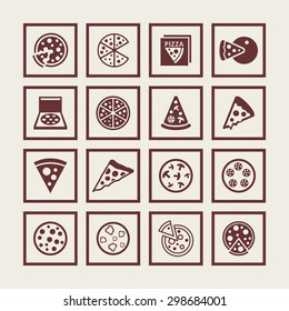 Pizza menu icons