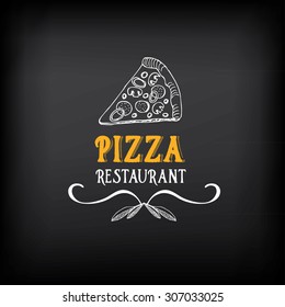 Pizza menu restaurant badges. Food design template.