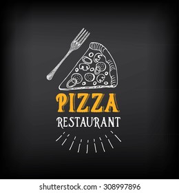 Pizza menu restaurant badges. Food design template.