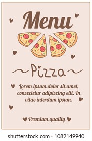 Pizza menu template