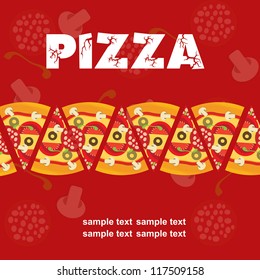 Pizza Menu Template, vector illustration