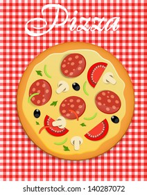 Pizza menu template vector illustration