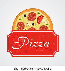 Pizza menu template vector illustration