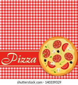 Pizza menu template vector illustration