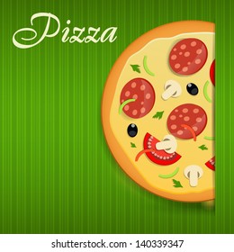 Pizza menu template vector illustration