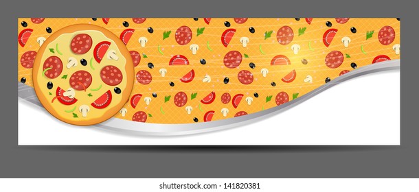 Pizza menu template vector illustration