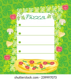 Pizza Menu Template, vector illustration 