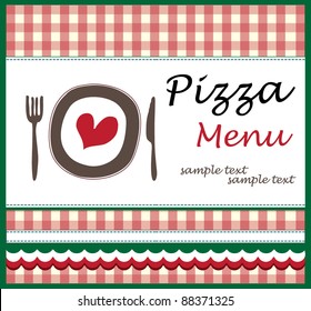 Pizza Menu Template, vector illustration