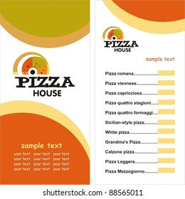 Pizza Menu Template, vector illustration