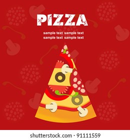 Pizza Menu Template, vector illustration