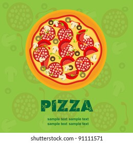 Pizza Menu Template, vector illustration