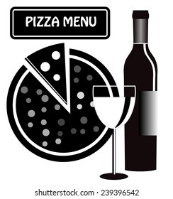 Pizza menu vector artwork 
