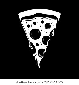 Pizza | Minimalist and Simple Silhouette - Vector illustration