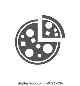 Pizza. Monochrome icon
