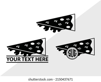 Pizza Monogram  Printable Vector Illustration