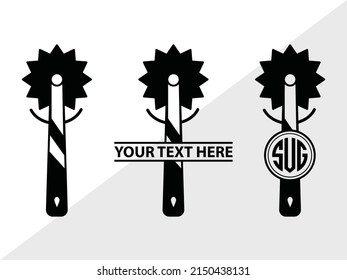 Pizza Monogram  Printable Vector Illustration