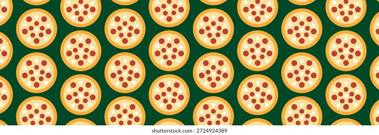 Modelo inconsútil del mosaico de la pizza, diseño plano de la Bauhaus, ingredientes y rebanadas de la pizza, diseño geométrico Abstractas de la pizzería italiana
