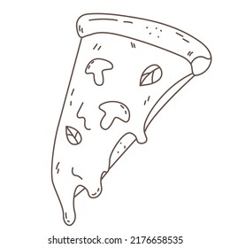 pizza con champiñón y albahaca