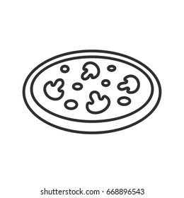 Pizza with mushrooms