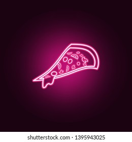 Pizza neon icon. Elements of fast food set. Simple icon for websites, web design, mobile app, info graphics