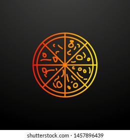 Pizza nolan icon. Elements of fast food set. Simple icon for websites, web design, mobile app, info graphics