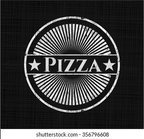 Pizza on chalkboard